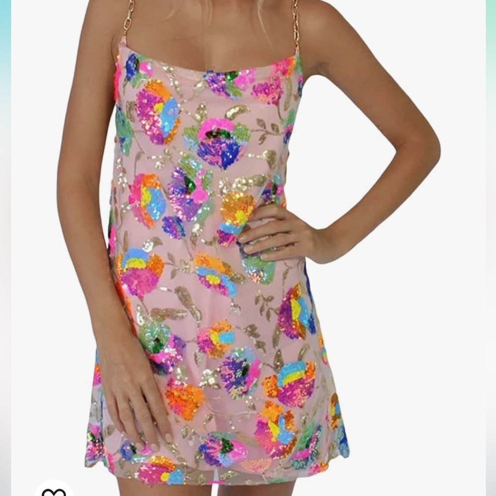 Sequin Mini Dress, SIZE MEDIUM